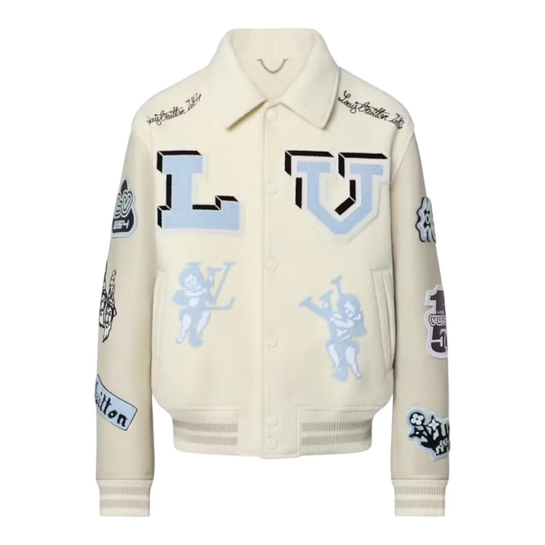"LV" College Jacke Beige