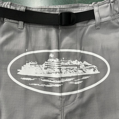 "alcatraz" cargo shorts grey