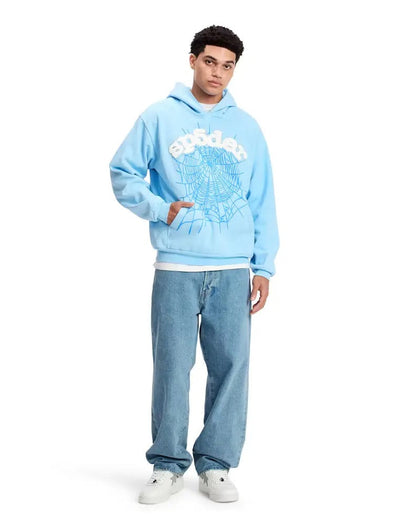 "Sp5der-Hoodie" Babyblue