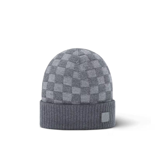 "LV" Beanie Grau
