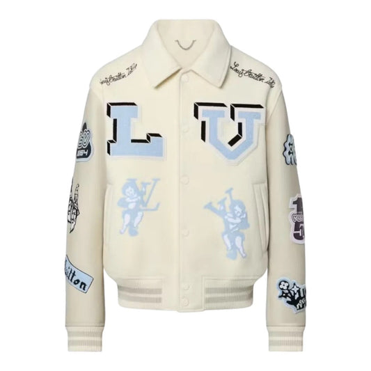 "LV" College Jacke Beige
